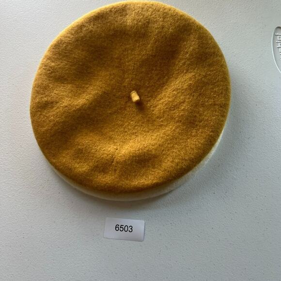 Vintage Berets Olive and Pique 100% Wool Brown and Beige - Picture 8 of 11